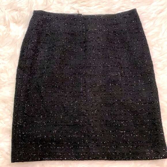 🟢3 for $20 LAUNDRY by Shelli Segal shimmering pencil skirt exposed zip sz 2 - Picture 1 of 8